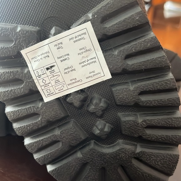 BearPaw Alisa NeverWet Dark Brown Suede & Fur LaceUp Boots Size 11 NWOT - Picture 6 of 6